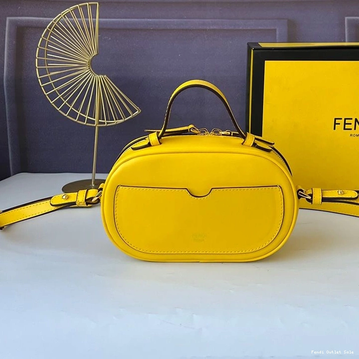 Affordable O'Lock In Yellow Leather Fendi Camera Mini Case Calf 0727